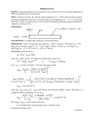 Heat transfer 5th ed incropera solution manual