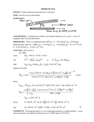 Heat transfer 5th ed incropera solution manual