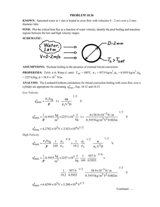 Heat transfer 5th ed incropera solution manual