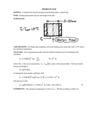 Heat transfer 5th ed incropera solution manual