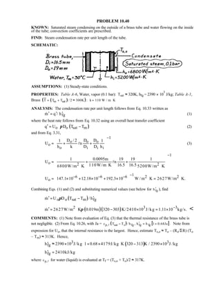 Heat transfer 5th ed incropera solution manual