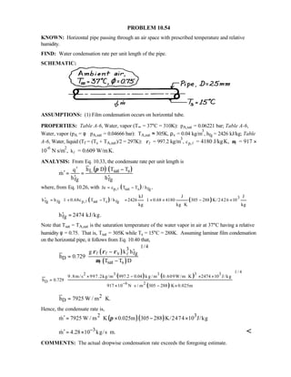 Heat transfer 5th ed incropera solution manual