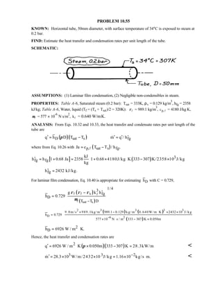 Heat transfer 5th ed incropera solution manual