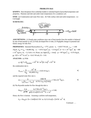 Heat transfer 5th ed incropera solution manual
