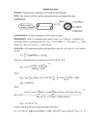 Heat transfer 5th ed incropera solution manual