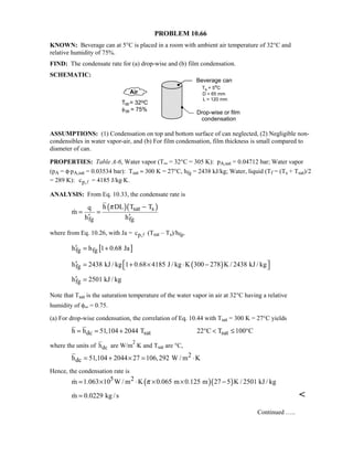 Heat transfer 5th ed incropera solution manual