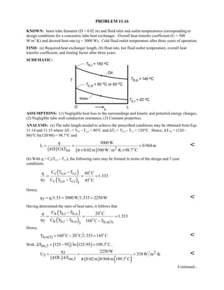 Heat transfer 5th ed incropera solution manual