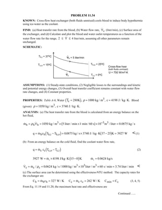 Heat transfer 5th ed incropera solution manual