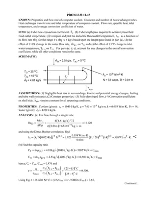 Heat transfer 5th ed incropera solution manual