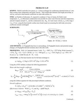 Heat transfer 5th ed incropera solution manual