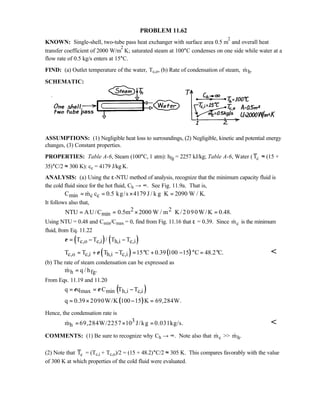 Heat transfer 5th ed incropera solution manual