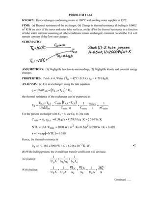 Heat transfer 5th ed incropera solution manual