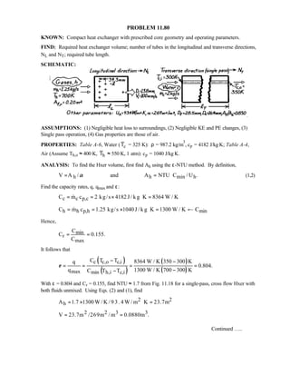 Heat transfer 5th ed incropera solution manual