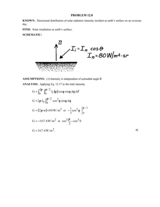 Heat transfer 5th ed incropera solution manual
