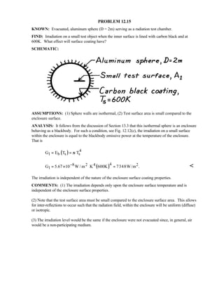 Heat transfer 5th ed incropera solution manual