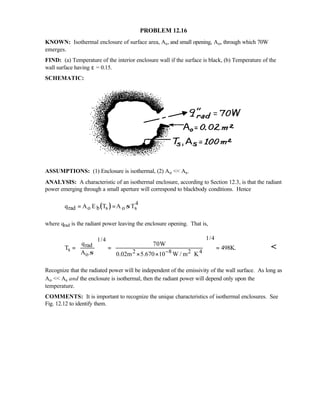 Heat transfer 5th ed incropera solution manual