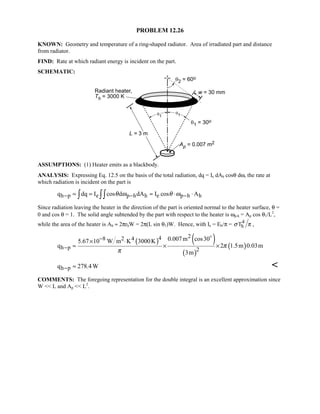 Heat transfer 5th ed incropera solution manual