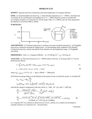 Heat transfer 5th ed incropera solution manual