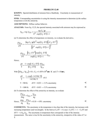 Heat transfer 5th ed incropera solution manual