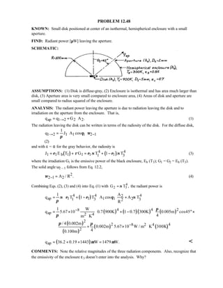 Heat transfer 5th ed incropera solution manual