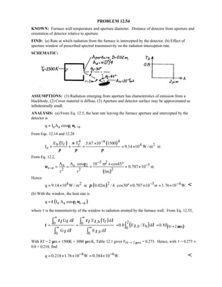 Heat transfer 5th ed incropera solution manual