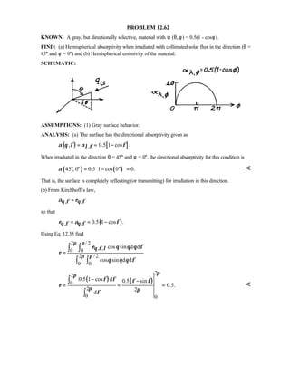Heat transfer 5th ed incropera solution manual