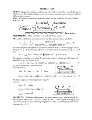 Heat transfer 5th ed incropera solution manual