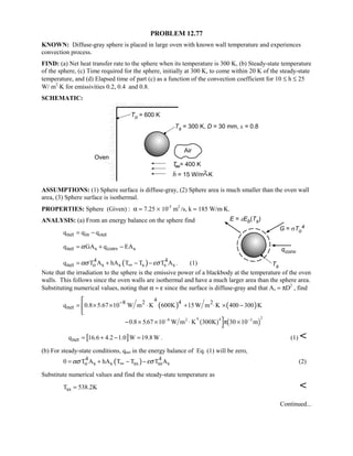 Heat transfer 5th ed incropera solution manual