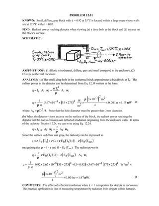 Heat transfer 5th ed incropera solution manual