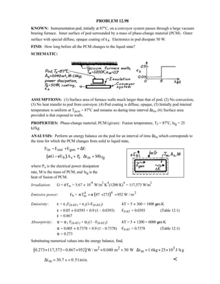 Heat transfer 5th ed incropera solution manual