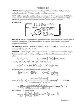 Heat transfer 5th ed incropera solution manual