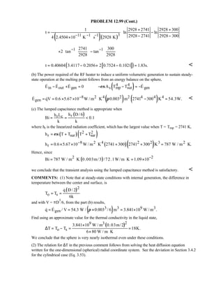 Heat transfer 5th ed incropera solution manual