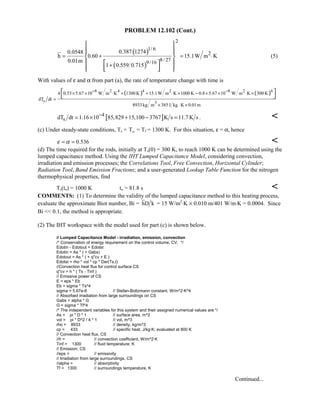 Heat transfer 5th ed incropera solution manual