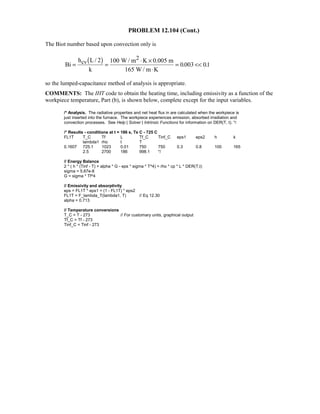 Heat transfer 5th ed incropera solution manual