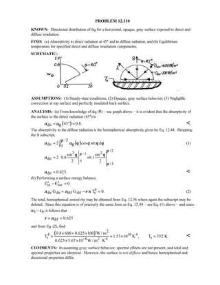 Heat transfer 5th ed incropera solution manual