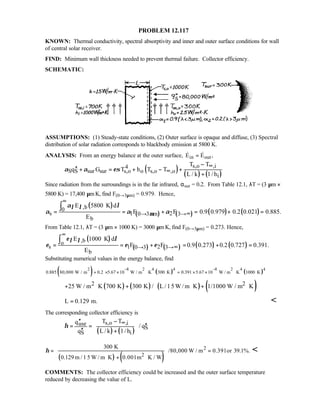 Heat transfer 5th ed incropera solution manual