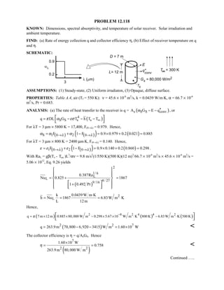 Heat transfer 5th ed incropera solution manual