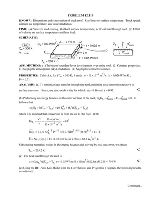 Heat transfer 5th ed incropera solution manual