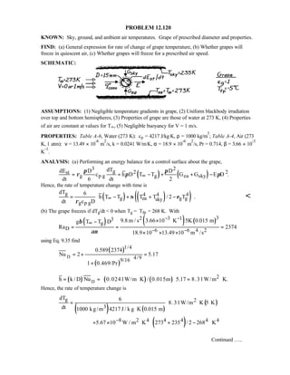 Heat transfer 5th ed incropera solution manual