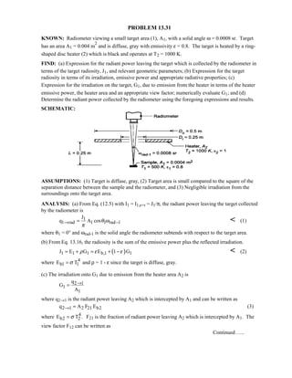 Heat transfer 5th ed incropera solution manual