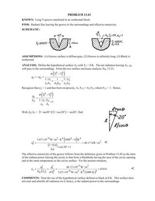 Heat transfer 5th ed incropera solution manual