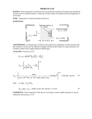Heat transfer 5th ed incropera solution manual