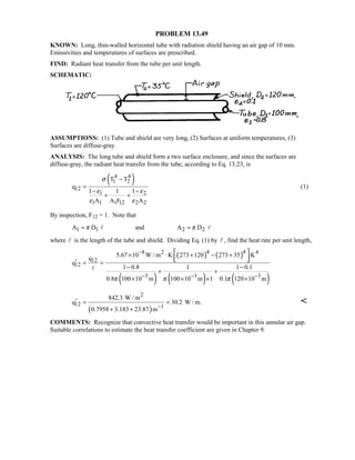 Heat transfer 5th ed incropera solution manual