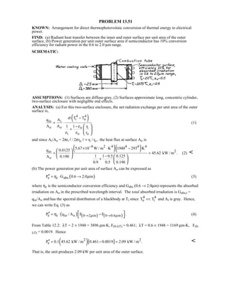 Heat transfer 5th ed incropera solution manual