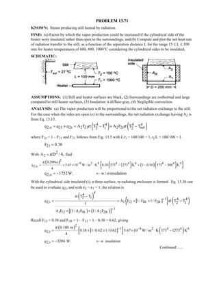 Heat transfer 5th ed incropera solution manual