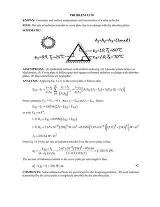 Heat transfer 5th ed incropera solution manual