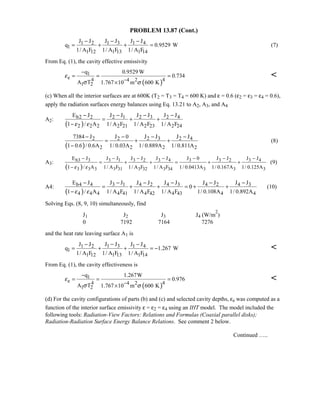 Heat transfer 5th ed incropera solution manual