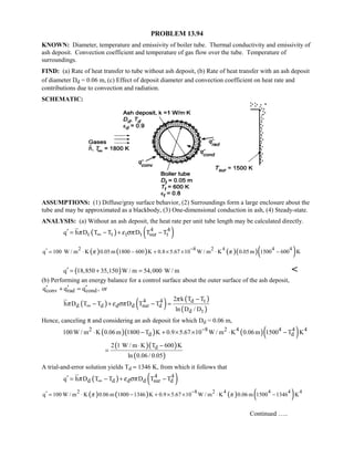 Heat transfer 5th ed incropera solution manual