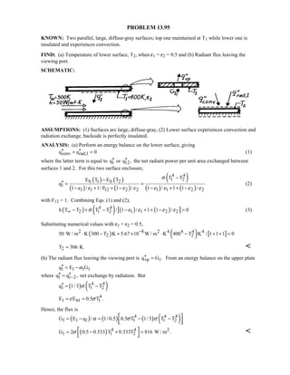 Heat transfer 5th ed incropera solution manual