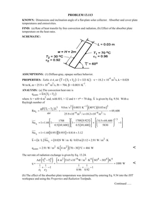 Heat transfer 5th ed incropera solution manual